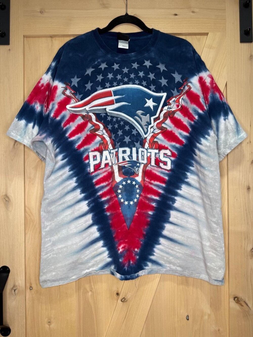 Y2K NFL New England Patriots Tie-Dye T-Shirt 2XL